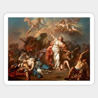 Apollo and Diana Attacking the Children of Niobe - Jacques-Louis David Sticker